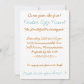 Je bent uitgenodigd voor White Bunny met Brown Bow Kaart (Achterkant)