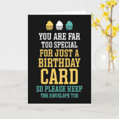 Je bent veel te speciaal voor de geboorte. kaart (Gele Bloem)