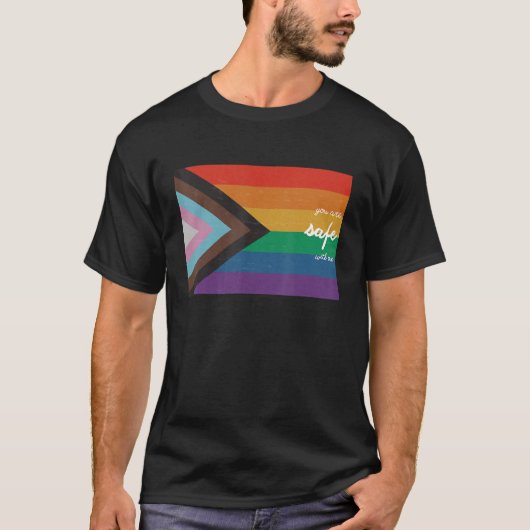 Je bent veilig bij mij LGBT Ally T-shirt (Voorkant)
