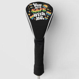 Je bent veilig bij mij LGBT Regenboog Homoseksueel Golfheadcover