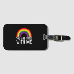 Je Bent Veilig Bij Mij LGBTQ Pride Maand Regenboog Bagagelabel