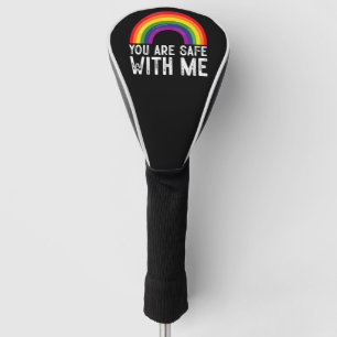 Je Bent Veilig Bij Mij LGBTQ Pride Maand Regenboog Golfheadcover