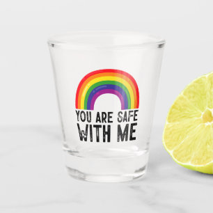 Je Bent Veilig Bij Mij LGBTQ Pride Maand Regenboog Shot Glas