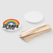 Je bent veilig bij mij LGBTQ Rainbow Pride Handwaaier (Niet-gemonteerd)