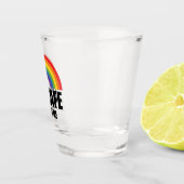 Je bent veilig bij mij LGBTQ Rainbow Pride Shot Glas (Rechts)