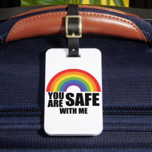 Je Bent Veilig Bij Mij LGBTQ Regenboog Trots Bagagelabel