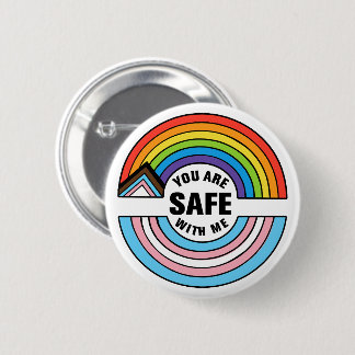 Je bent veilig bij mij LGBTQIA-bondgenoot Ronde Button 5,7 Cm