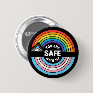 Je Bent Veilig Bij Mij LGBTQIA Bondgenoot Ronde Button 5,7 Cm