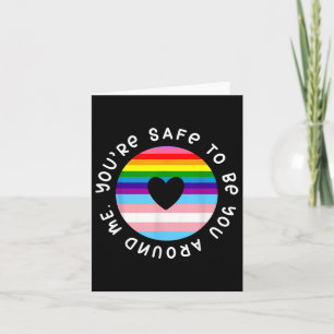 Je bent veilig om je om me heen te zijn Rainbow LG Kaart