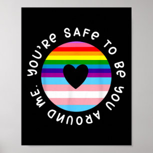Je bent veilig om jezelf te zijn bij mij Regenboog Poster