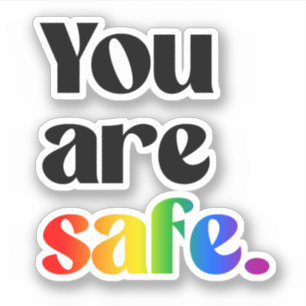 Je bent veilig sticker