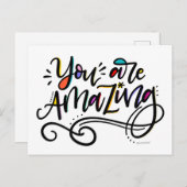 Je bent verbluffend, met de hand geschreven briefkaart (Voorkant / Achterkant)