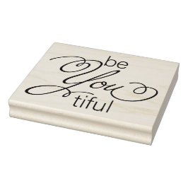 Je bent verlegen - je bent mooi 	rubberstempel