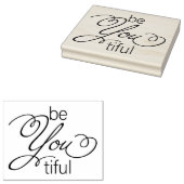 Je bent verlegen - je bent mooi 	rubberstempel (Gestempeld)