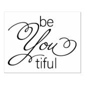 Je bent verlegen - je bent mooi 	rubberstempel (Afrduk)