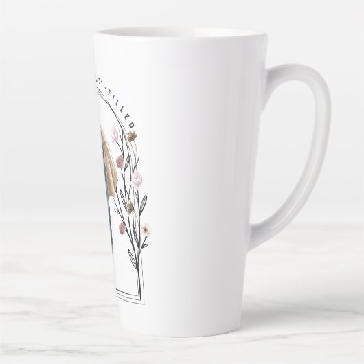 Je bent vol schoonheid latte mok (Rechts)