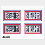 Je bent waar je voor staat rechthoekige sticker (Vel)