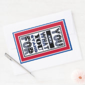 Je bent waar je voor staat rechthoekige sticker (Envelop)