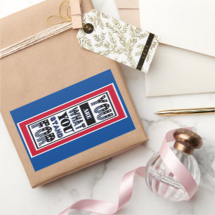 Je bent waar je voor staat rechthoekige sticker