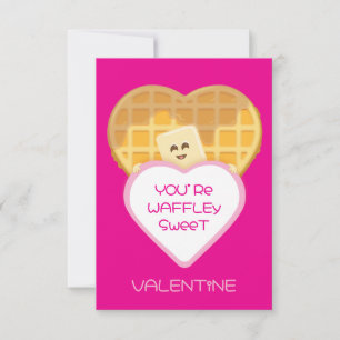 “Je bent Waffelzoet” Valentijnskaart voor Kinderen Bedankkaart