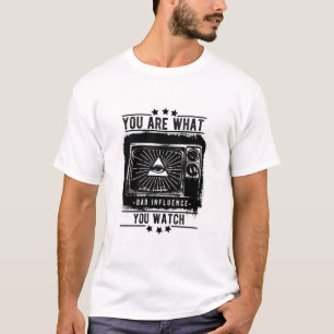 Je bent wat je kijkt Conspiracy TV Graphic T-shirt