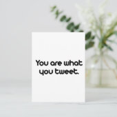 Je bent wat je twittert briefkaart (Staand voorkant)