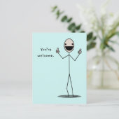 Je bent welkom briefkaart (Staand voorkant)