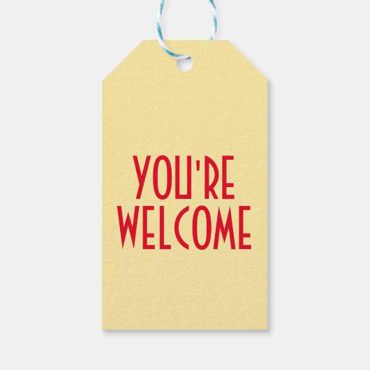 Je bent welkomstcadeauLabels Cadeaulabel (Achterkant)