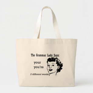 Je bent zakken. grote tote bag