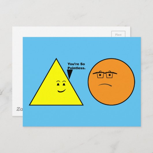 Je bent zo dom - Grappig Geometrie Briefkaart (Voorkant / Achterkant)