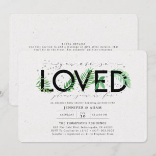 Je bent zo geliefd bij het Baby shower van Tropisc Kaart