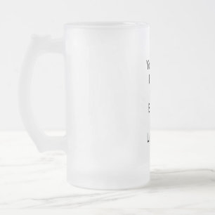 Je bent zo helder als een uitgebrande lamp matglas bierpul