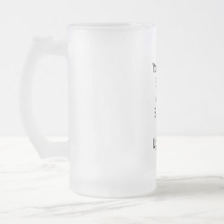 Je bent zo helder als een uitgebrande lamp matglas bierpul