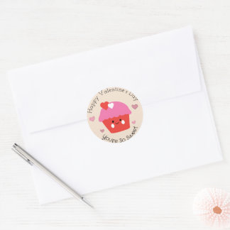 Je bent zo lief en gelukkig Valentijnsdag Ronde Sticker
