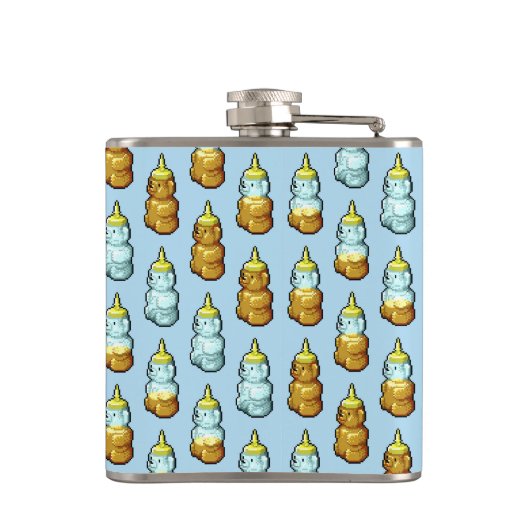 Je bent zo lief! Schattige Honing Beer Bottles Pat Heupfles (Achterkant)