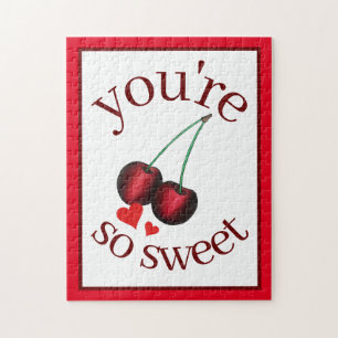 Je bent zo zoete ripe Red Cherry Cherry Fruit Legpuzzel