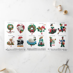 Je bericht 12 Days of Christmas Tri-Fold Holiday Drieluik Wenskaart