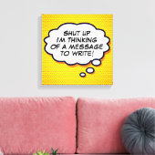 Je bericht denkt dat je een verbluffend boek kunt  canvas afdruk (Insitu (Woonkamer))