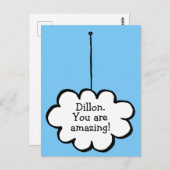 Je bericht Droomwolk aan een touwtje Briefkaart (Voorkant / Achterkant)