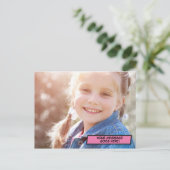 Je bericht Foto Pret Retro Strip Pop Art Briefkaart (Staand voorkant)