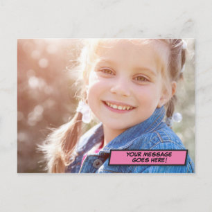 Je bericht foto pret retro strip popart briefkaart