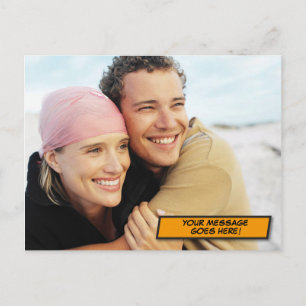 Je bericht foto pret retro strip popart briefkaart