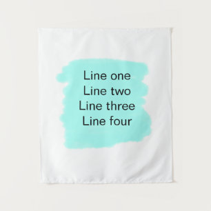 Je bericht hier tekst naam monogram groen wandkleed