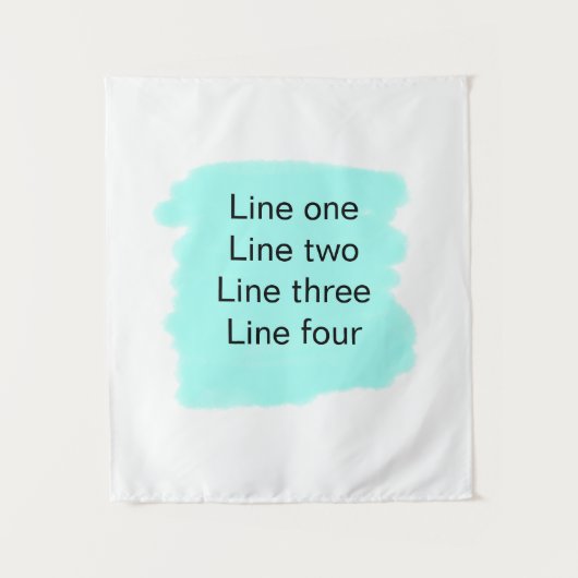 Je bericht hier tekst naam monogram groen wandkleed (Voorkant)