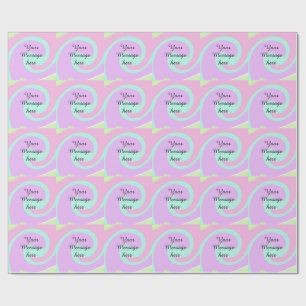 Je bericht hier tekst naam monogram roze past cadeaupapier