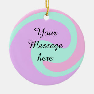 Je bericht hier tekst naam monogram roze past keramisch ornament