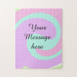 Je bericht hier tekst naam monogram roze past legpuzzel