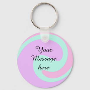 Je bericht hier tekst naam monogram roze past sleutelhanger