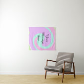 Je bericht hier tekst naam monogram roze past wandkleed (In Situ (horizontaal))