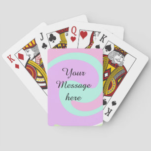 Je bericht hier tekst toevoegen naam monogram roze pokerkaarten